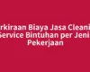 Perkiraan Biaya Jasa Cleaning Service Bintuhan per Jenis Pekerjaan