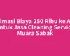 Estimasi Biaya 250 Ribu ke Atas untuk Jasa Cleaning Service Muara Sabak